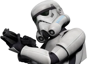 Stormtrooper Readyfor Action PNG image