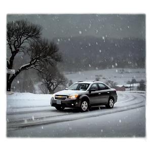 Stormy Blizzard Scene PNG 06242024