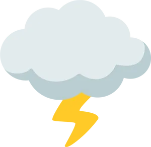 Stormy Cloud Lightning Clipart PNG