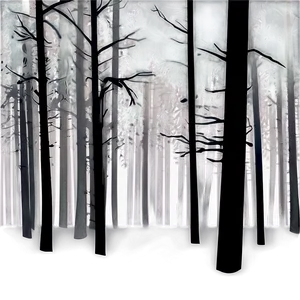 Stormy Forest Silhouette PNG 06262024