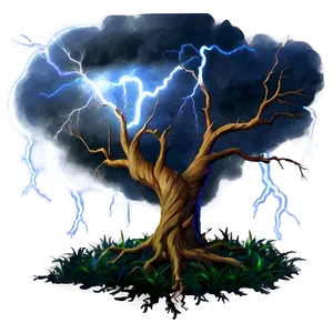"stormy Lightning Tree PNG" Egg