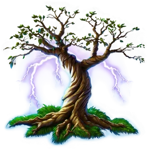 "stormy Lightning Tree PNG" Vsm58