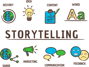 Storytelling Concepts Illustration PNG image