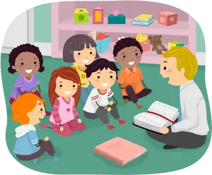 Storytimein Classroom Clipart PNG image