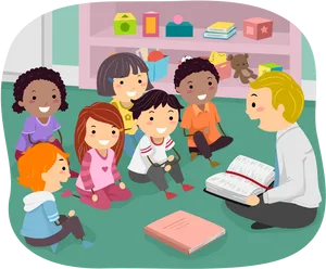 Storytimein Elementary Classroom PNG image