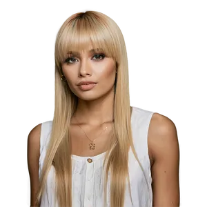 Straight Blonde Bangs Png 06282024 PNG image