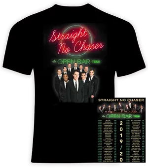 Straight No Chaser Open Bar Tour T Shirt PNG image