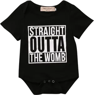 Straight Outta Womb Baby Onesie PNG