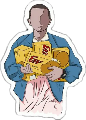Stranger Things Eggo Love PNG