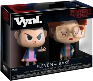 Stranger Things Elevenand Barb Vinyl Figures PNG image