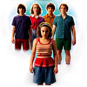 Stranger Things Group Png Qiv31 PNG image