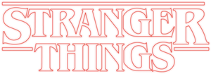 Stranger Things Logo Red Background PNG image