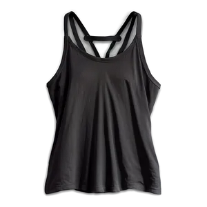 Strappy Black Tank Top PNG Pne