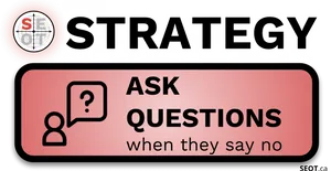 Strategy Ask Questions When They Say No PNG image
