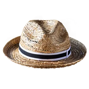 Straw Hat With Band PNG 05252024