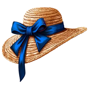 Straw Hat With Bow Png 45 PNG image