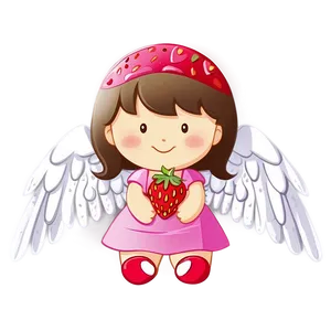 Strawberry Angel Cute PNG Asg63 PNG