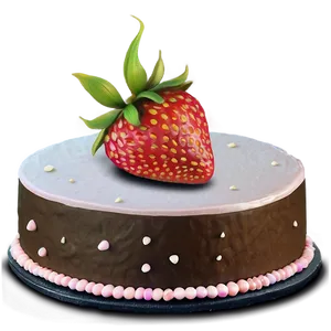 Strawberry Buttercream Cake PNG 38