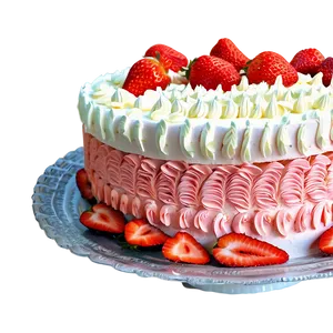 Strawberry Buttercream Cake PNG Jup77