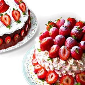 Strawberry Cake PNG 05042024