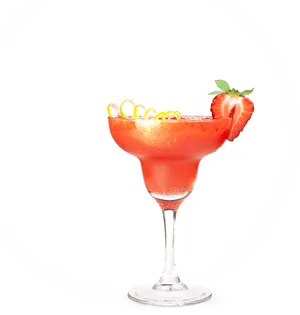 Strawberry Cocktail Garnish PNG image