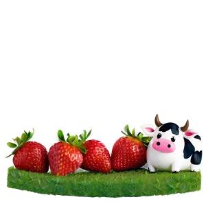 Strawberry Cow And Friends Png 13 PNG image