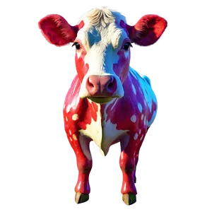 Strawberry Cow Digital Artwork Png 06252024 PNG image