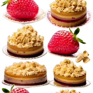 Strawberry Crumble Cake PNG Hmn