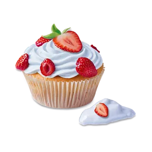 Strawberry Cupcakes Png Qhv43 PNG image