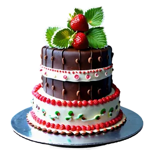 Strawberry Decorated Cake PNG 06212024 PNG