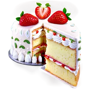 Strawberry Decorated Cake PNG Har57 PNG