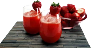 Strawberry Drinksand Fresh Fruit