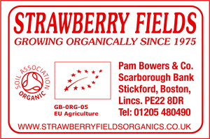 Strawberry Fields Organic Farming Advertisement PNG image