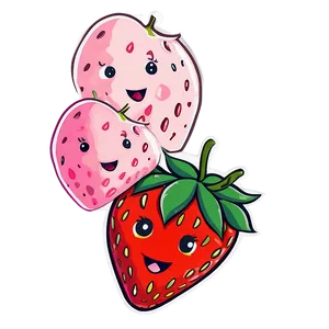 Strawberry Friends Cute Png 06252024 PNG image