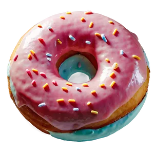 Strawberry Frosted Donut PNG 84