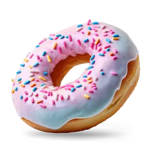 Strawberry Frosted Donut PNG Spm10