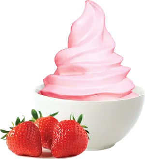 Strawberry Frozen Yogurt Swirl PNG image