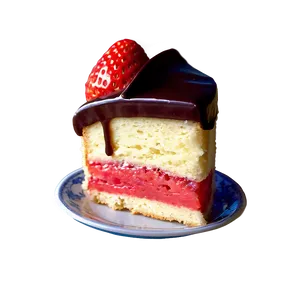 Strawberry Ganache Cake PNG Hwf