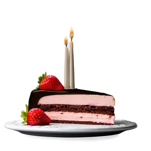 Strawberry Ganache Cake PNG Nwe
