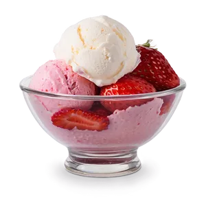 Strawberry Ice Cream Bowl Png Xwl PNG image