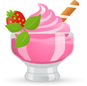 Strawberry Ice Cream Clipart PNG image