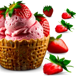 Strawberry Ice Cream Cup Png 5 PNG image