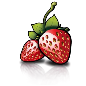 Strawberry Illustration PNG Bau