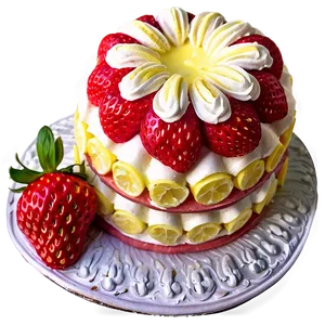 Strawberry Lemon Cake PNG Neq92 PNG
