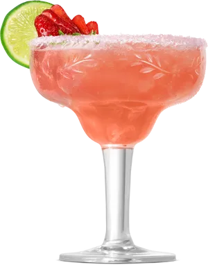Strawberry Margarita Cocktail PNG image