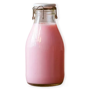 Strawberry Milk Bottle PNG 06212024