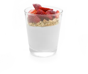 Strawberry Oat Yogurt Delight PNG image