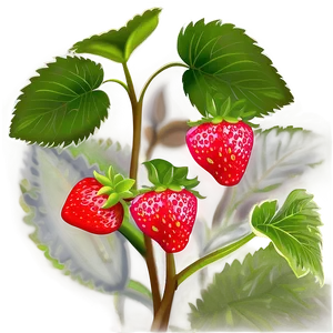 Strawberry Plant Png Elj PNG image