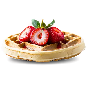 Strawberry Topped Waffle PNG 05212024