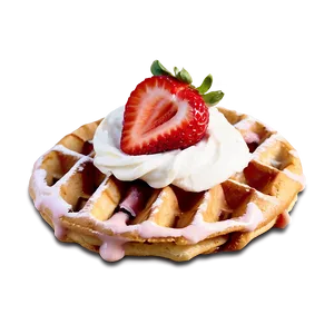 Strawberry Topped Waffle PNG 05212024 PNG